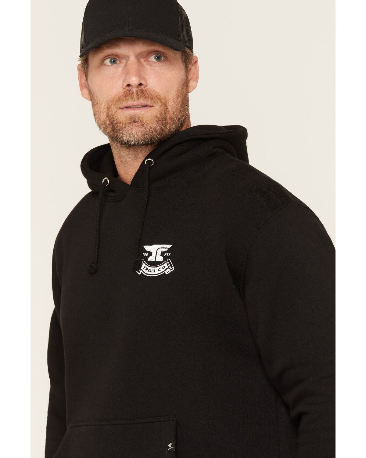 Image #3 - Troll Co Men's Haggler Hooded Sweatshirt, Black, hi-res