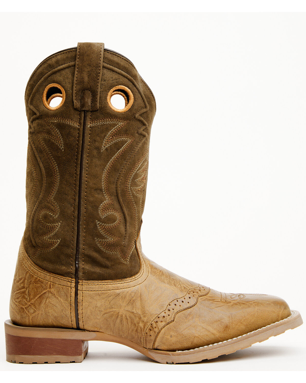 Image #2 - Laredo Men's 11" Jennings Western Boots - Broad Square Toe, Sand, hi-res
