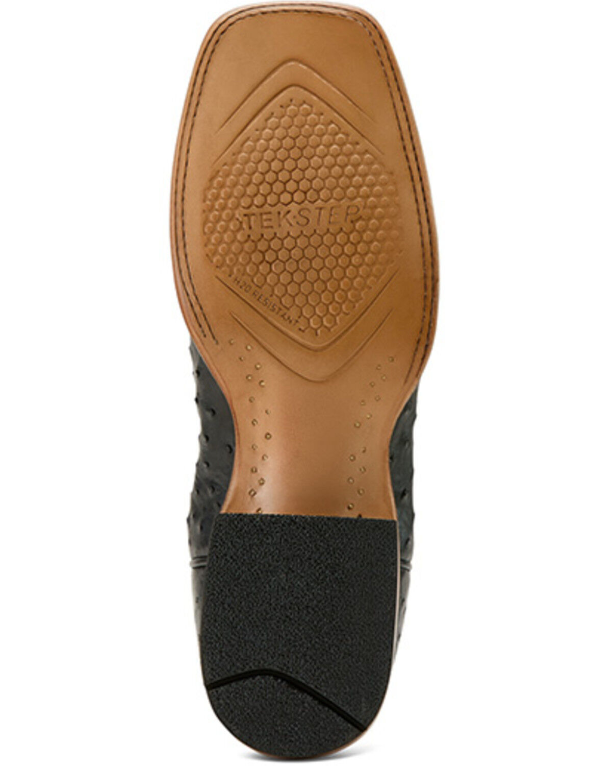 Image #5 - Ariat Men's Drifter Exotic Ostrich Western Boots - Broad Square Toe, Black, hi-res