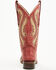 Image #5 - Circle G Women's Inlay Western Boots - Square Toe, Red, hi-res