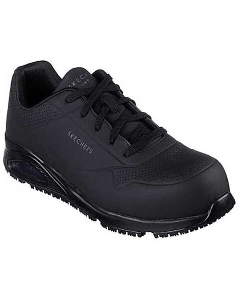 Skechers Men's Uno Sr-Deloney Work Shoes - Composite Toe, Black, hi-res