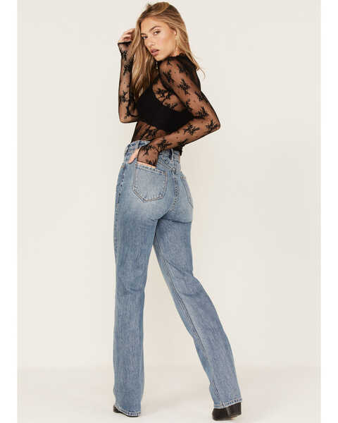 Rock & Roll Denim Women's Medium Wash High Rise Bootcut Jeans, Blue, hi-res