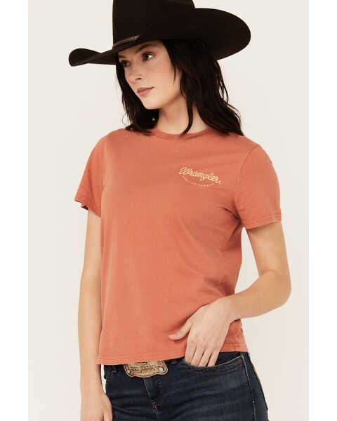 Image #2 - Wrangler Retro Women's Long Live Cowboys Short Sleeve Graphic Tee, Rust Copper, hi-res