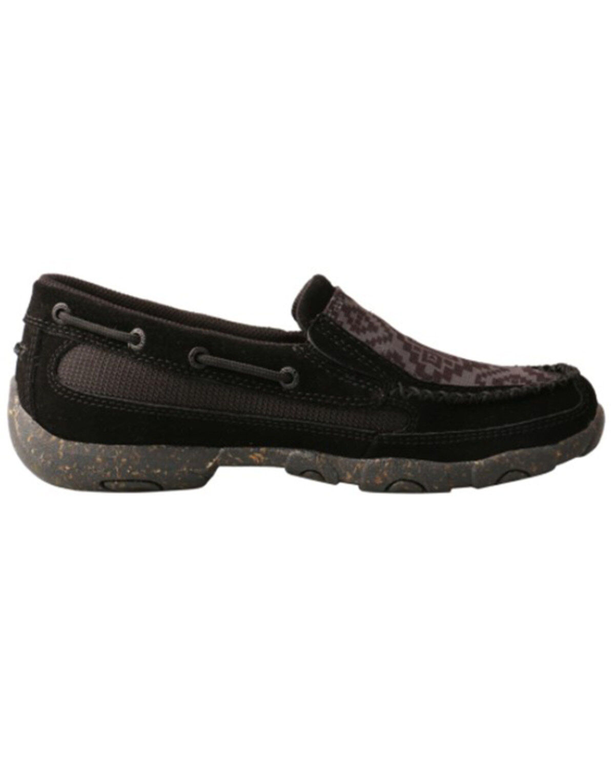 Image #2 - Twisted X Women's Southwestern Vamp Slip-On Driving Moc, Black, hi-res