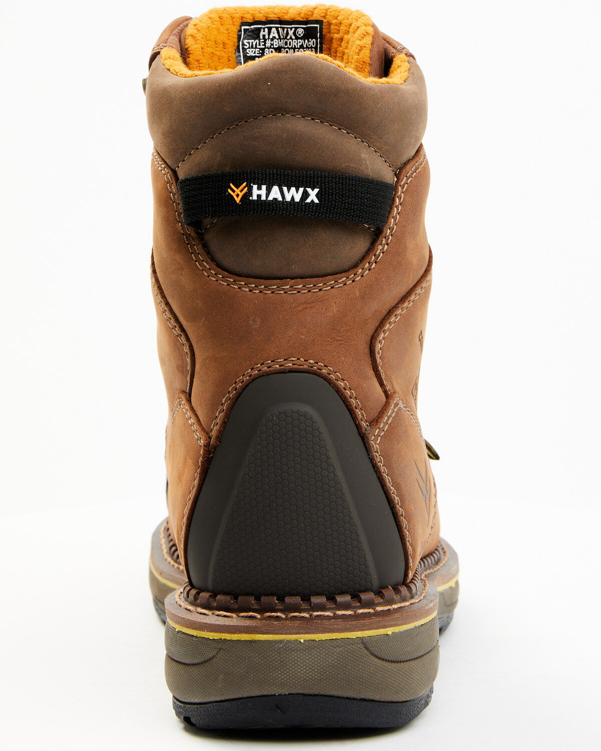 Image #5 - Hawx Men's 8" Crew Chief Internal Internal Met Guard Work Boots - Composite Toe, Brown, hi-res