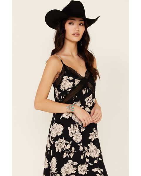 Band of Gypsies Women's Floral Marilyn Lace Dress, Black, hi-res