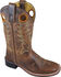 Image #1 - Smoky Mountain Boys' Jesse Western Boots - Square Toe, Brown, hi-res