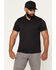 Image #1 - Strauss Men's Solid Short Sleeve Button-Down Performance Polo Shirt, Black, hi-res