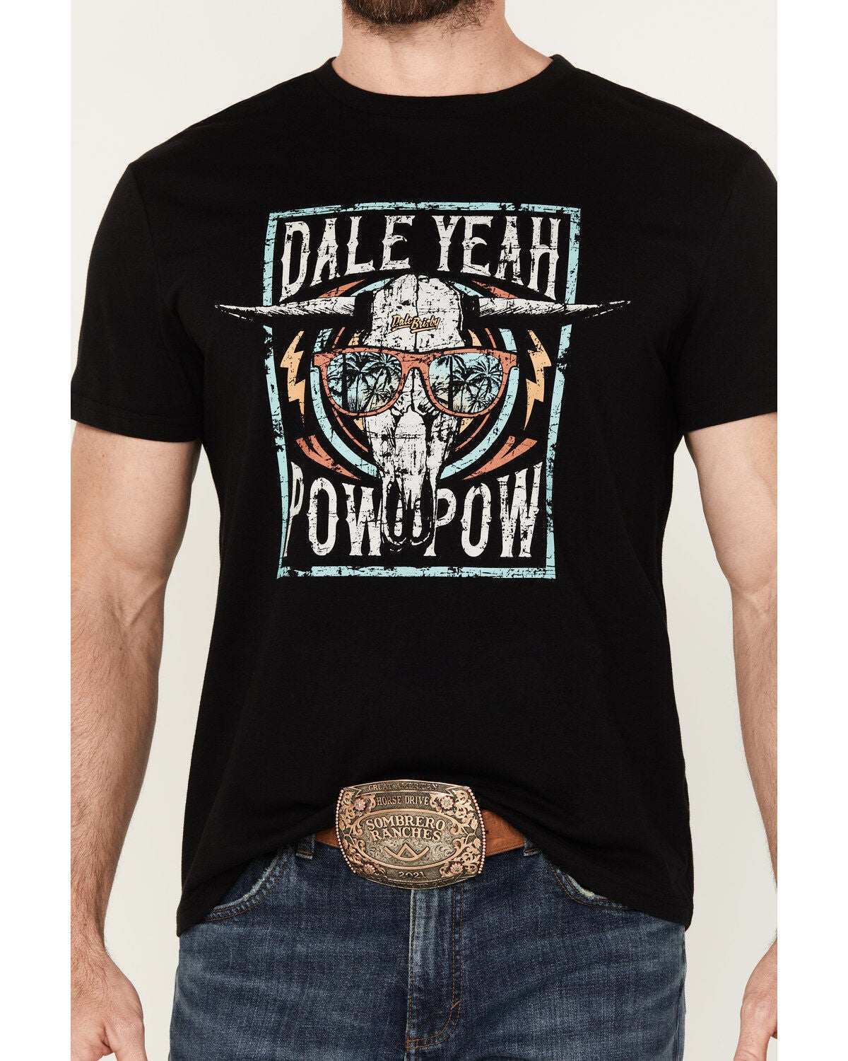 Image #3 - Rock & Roll Denim Men's Pow Pow Short Sleeve Graphic T-Shirt, , hi-res