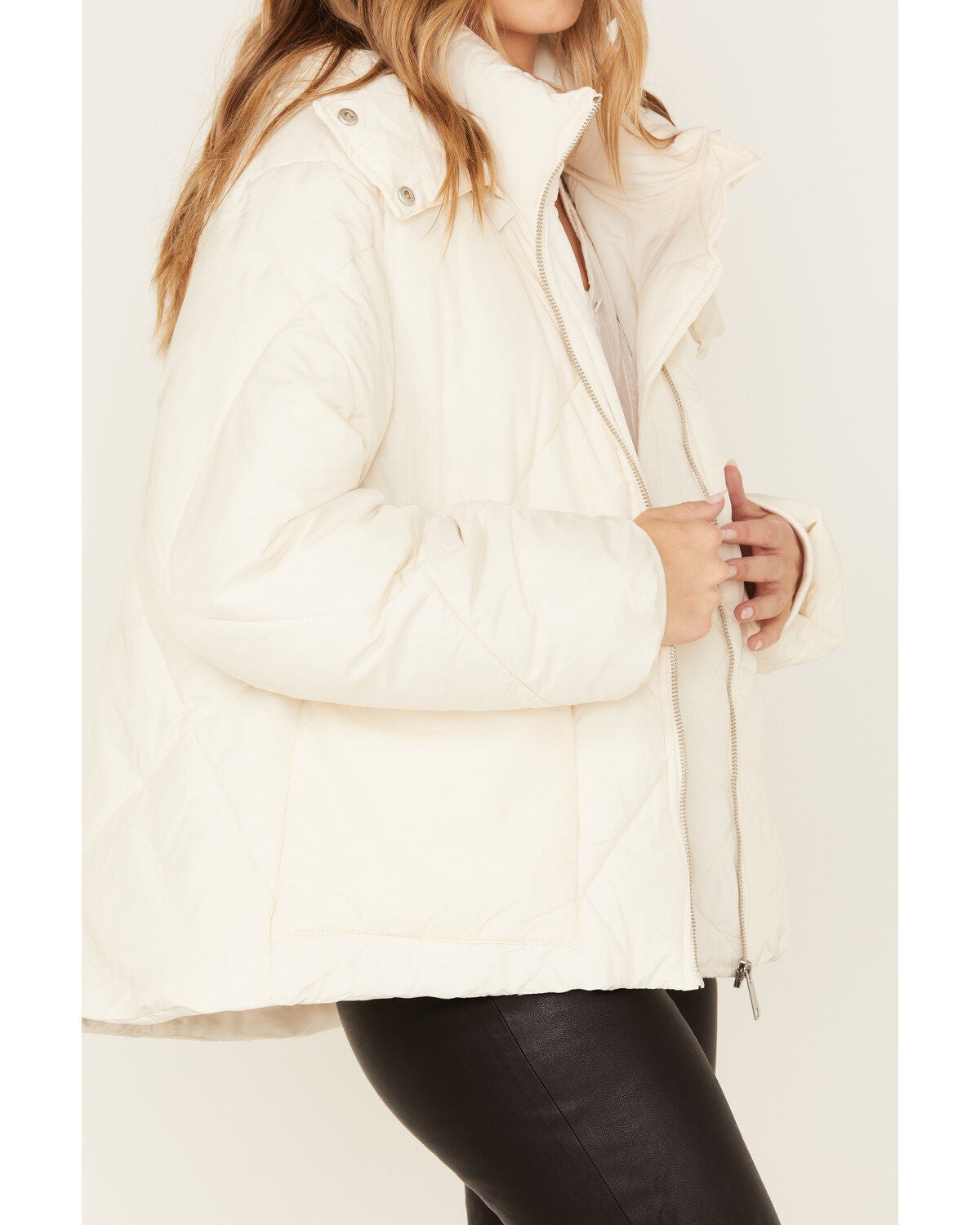 Image #3 - Free People Women's Emmy Swing Puffer Jacket, Ivory, hi-res