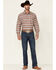 Image #2 - Roper Men's Gray Southwestern Blanket Stripe Long Sleeve Pearl Snap Western Shirt, Grey, hi-res