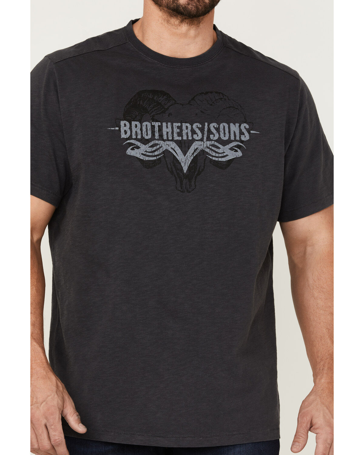 Image #3 - Brothers and Sons Men's Badlands Ram Graphic T-Shirt, Charcoal, hi-res