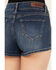 Rock & Roll Denim Women's Medium Wash Mid Rise Extra Stretch Seam Shorts, Medium Wash, hi-res