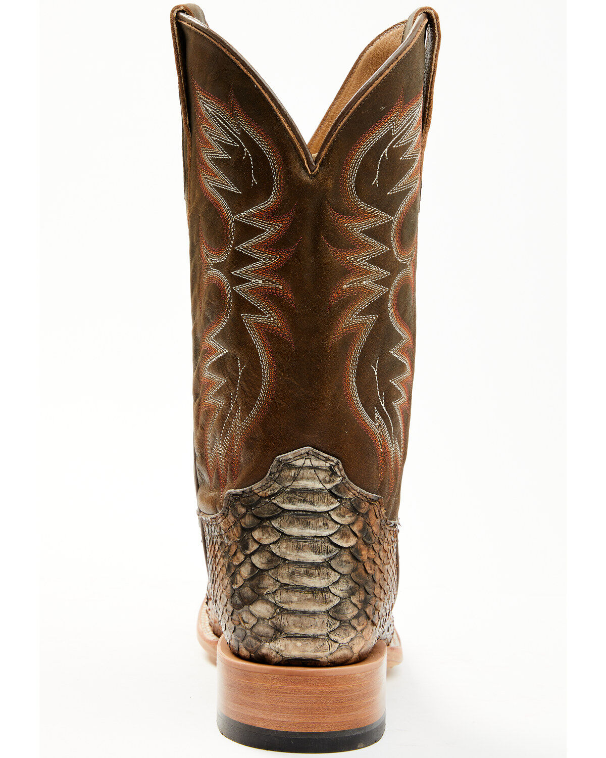 Image #5 - Cody James Men's Python Exotic Western Boots - Broad Square Toe, Brown, hi-res