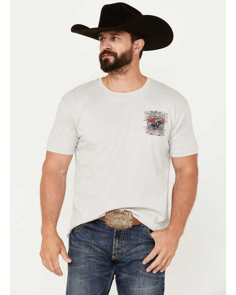 Cowboy Hardware Men's There's Tough Short Sleeve Graphic T-Shirt, Light Grey, hi-res
