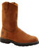 Image #1 - Georgia Boot Men's Wellington Pull On Work Boots - Steel Toe, Brown, hi-res