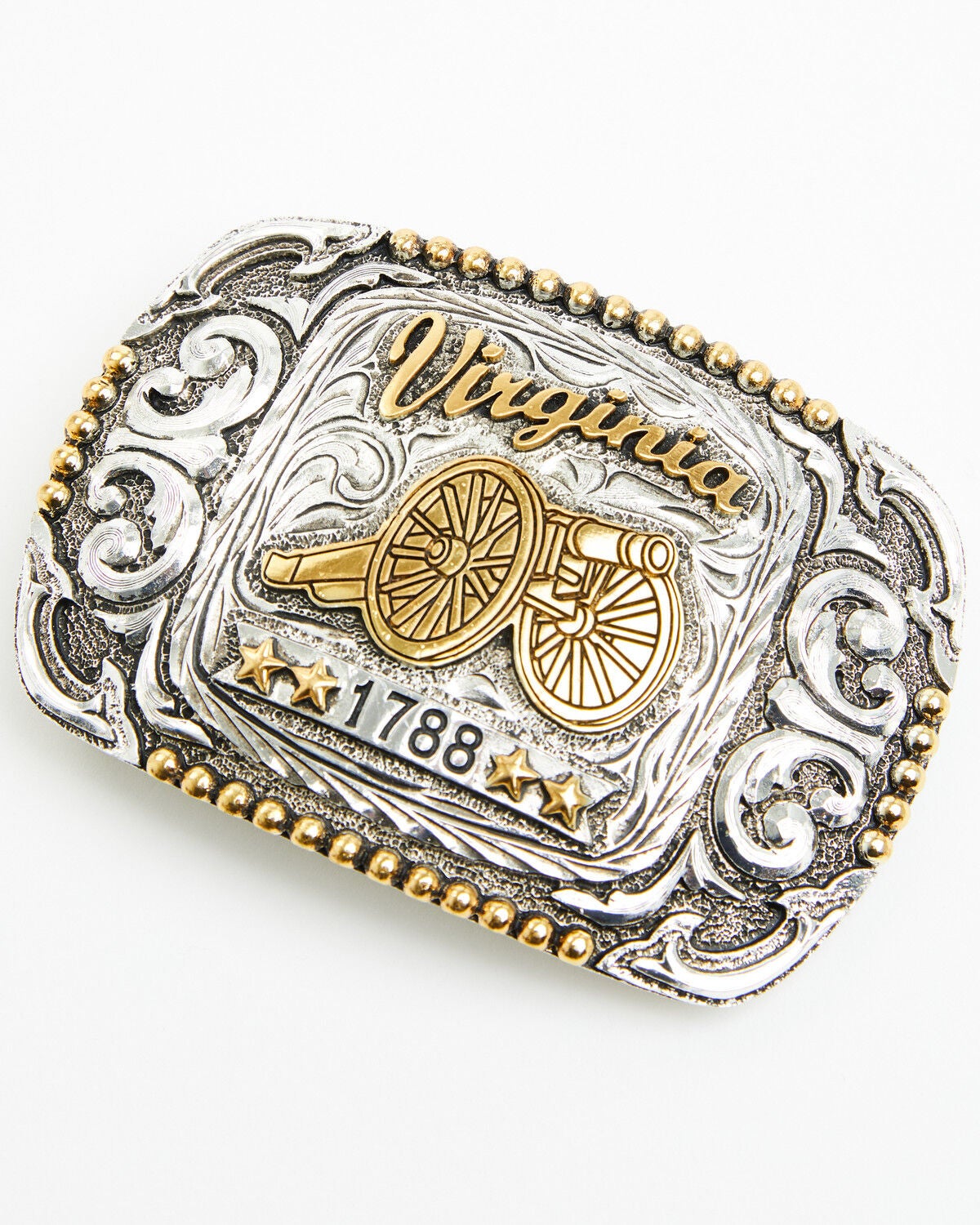 Image #1 - Cody James Virginia Regional Belt Buckle, Silver, hi-res