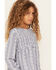 Image #2 - Hayden LA Girls' Printed Long Sleeve Woven Shirt, Blue, hi-res
