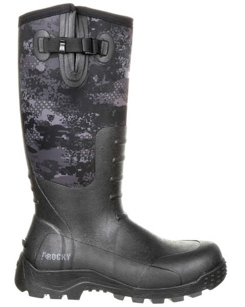 Rocky Men's Sport Pro Rubber Waterproof Outdoor Boots - Round Toe, Camouflage, hi-res