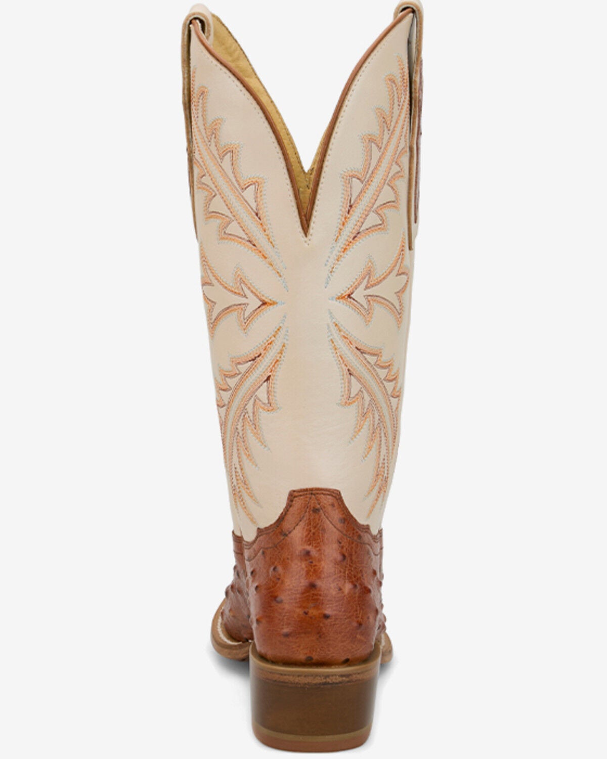 Image #4 - Tony Lama Women's Ranchero Exotic Ostrich Western Boots - Square Toe, Cognac, hi-res