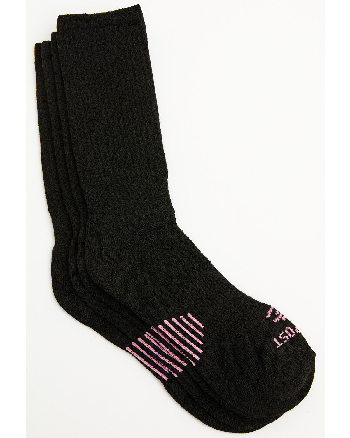 Image #1 - Dan Post Women's Crew Socks - 2 Pack, Black, hi-res