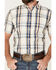 Image #3 - Cody James Men's Plaid Print Short Sleeve Button-Down Stretch Western Shirt, Ivory, hi-res