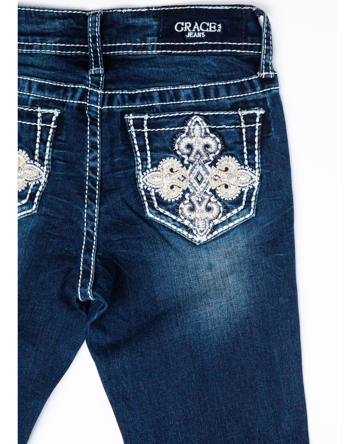 girls embellished jeans