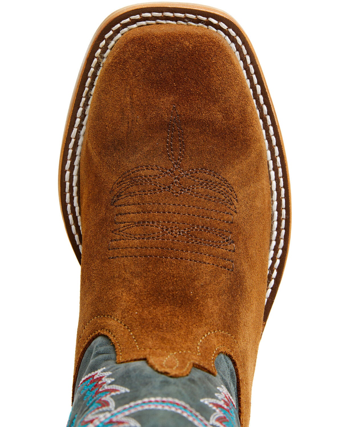 Image #6 - Horse Power Little Boys' Tobacco Suede Western Boots - Broad Square Toe, Tan, hi-res
