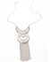 Image #1 - Shyanne Women's Moonlit Linear Row Laser Cut Swag Choker Necklace , Silver, hi-res