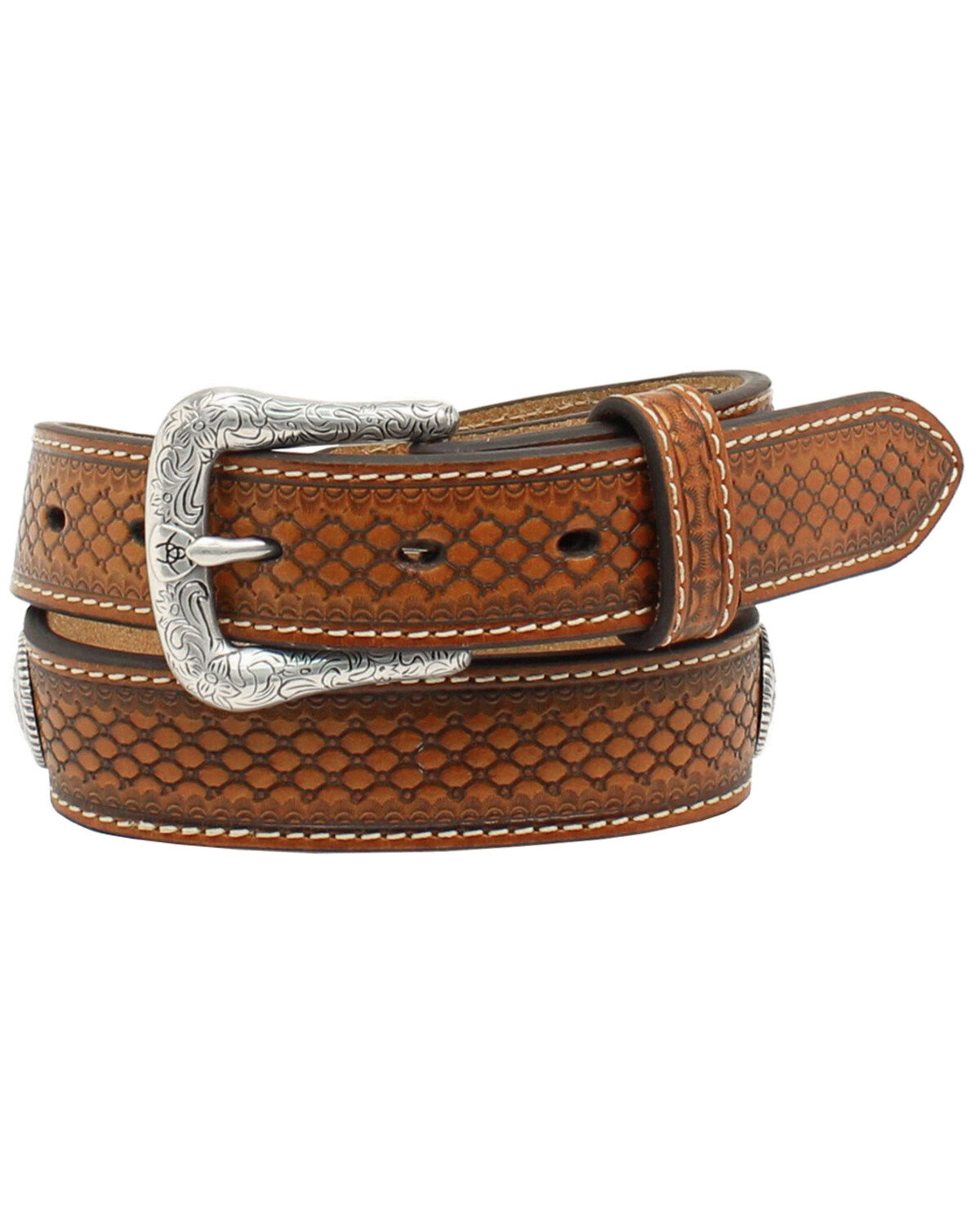 Image #1 - Ariat Boys' Beaded Basketweave Belt, , hi-res