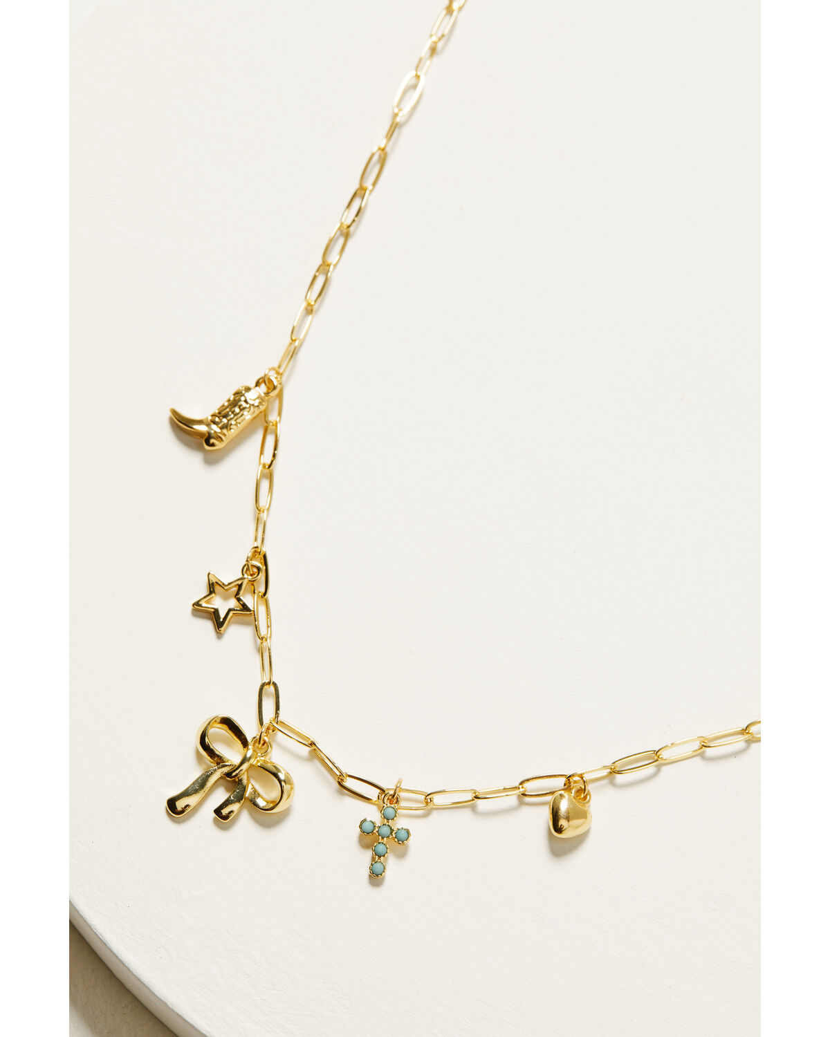 Image #2 - Shyanne Women's Charm Necklace, Gold, hi-res