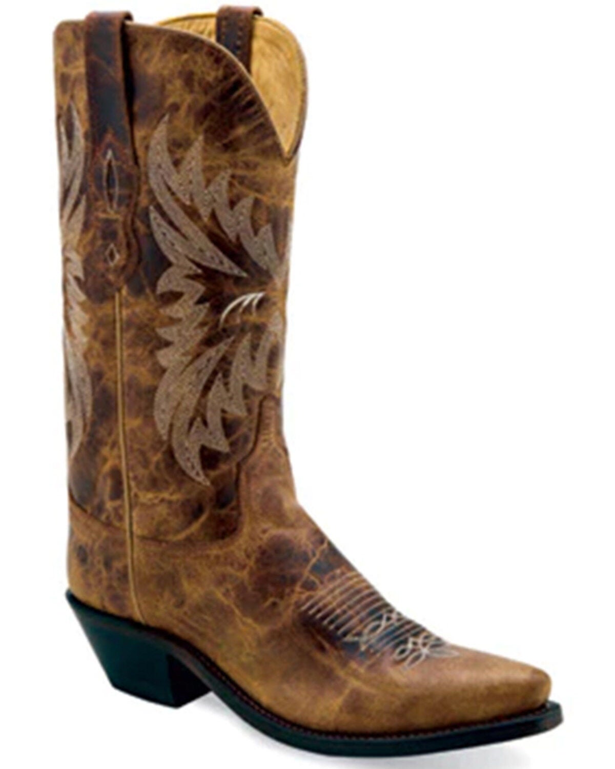 Old West Women's Western Boots - Snip Toe, Tan, hi-res
