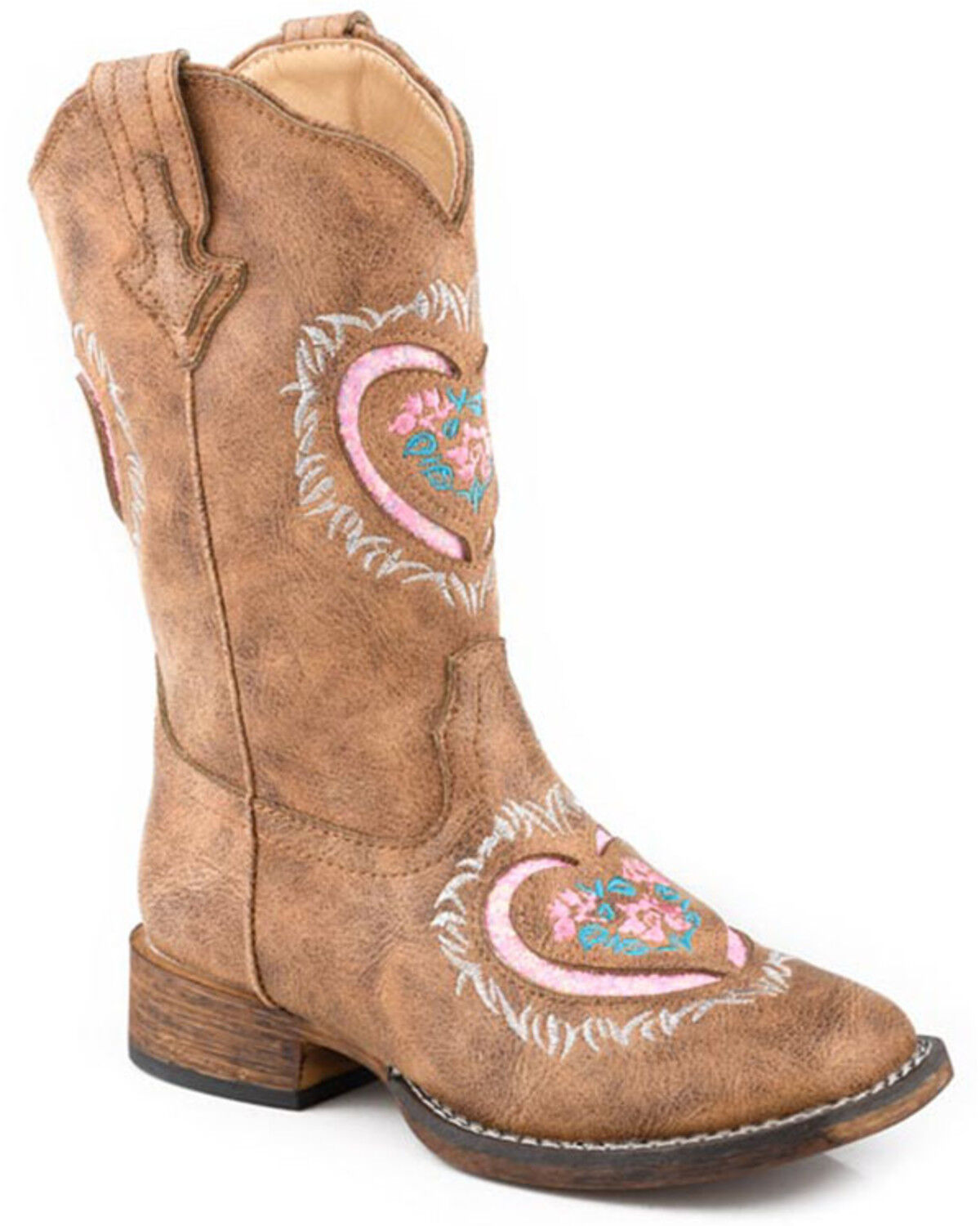 Roper Girls' Glitter Breeze Western Boots - Square Toe | Boot Barn