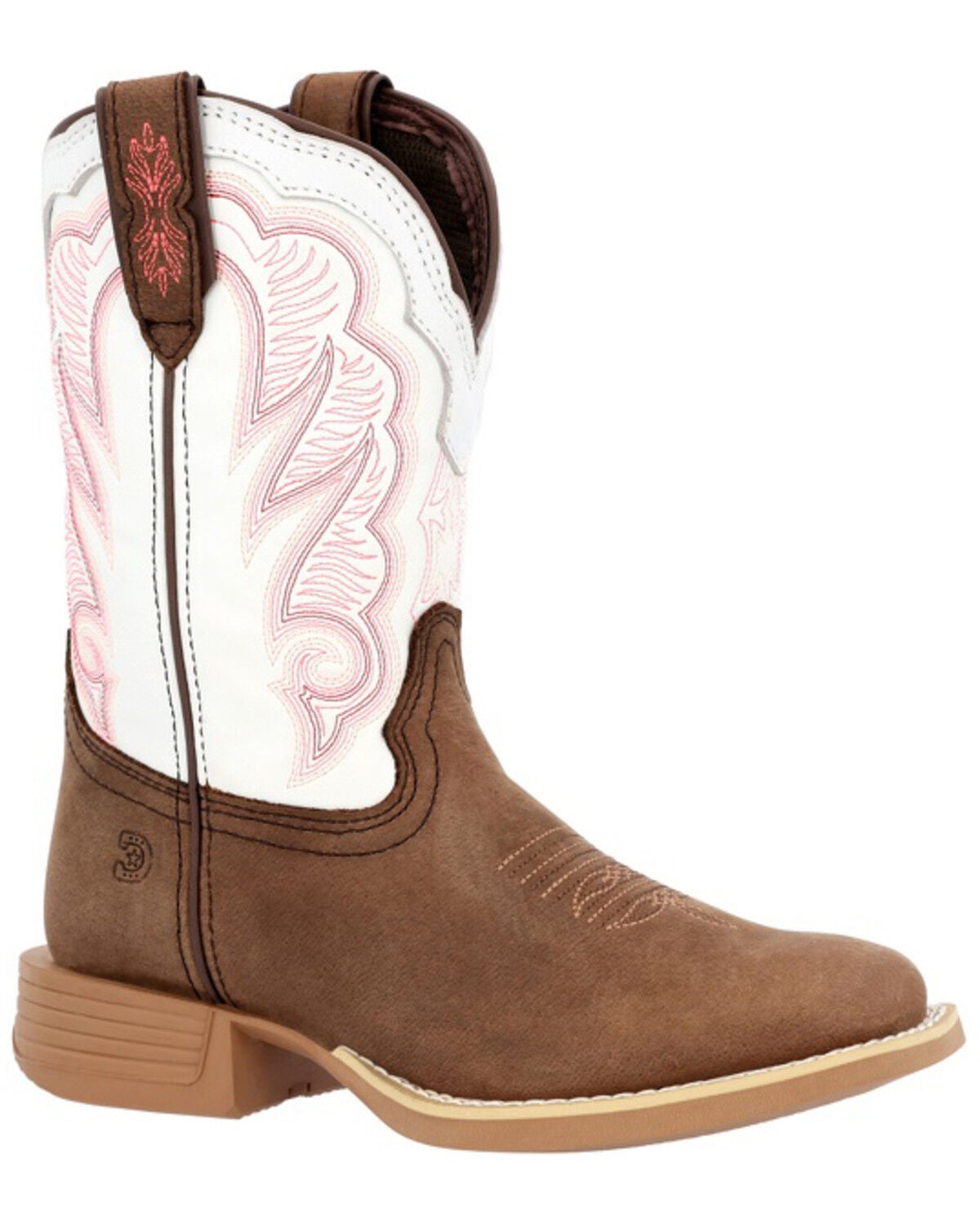 Durango Little Girls' Lil' Rebel Pro&trade; Western Boots - Broad Square Toe, Brown, hi-res