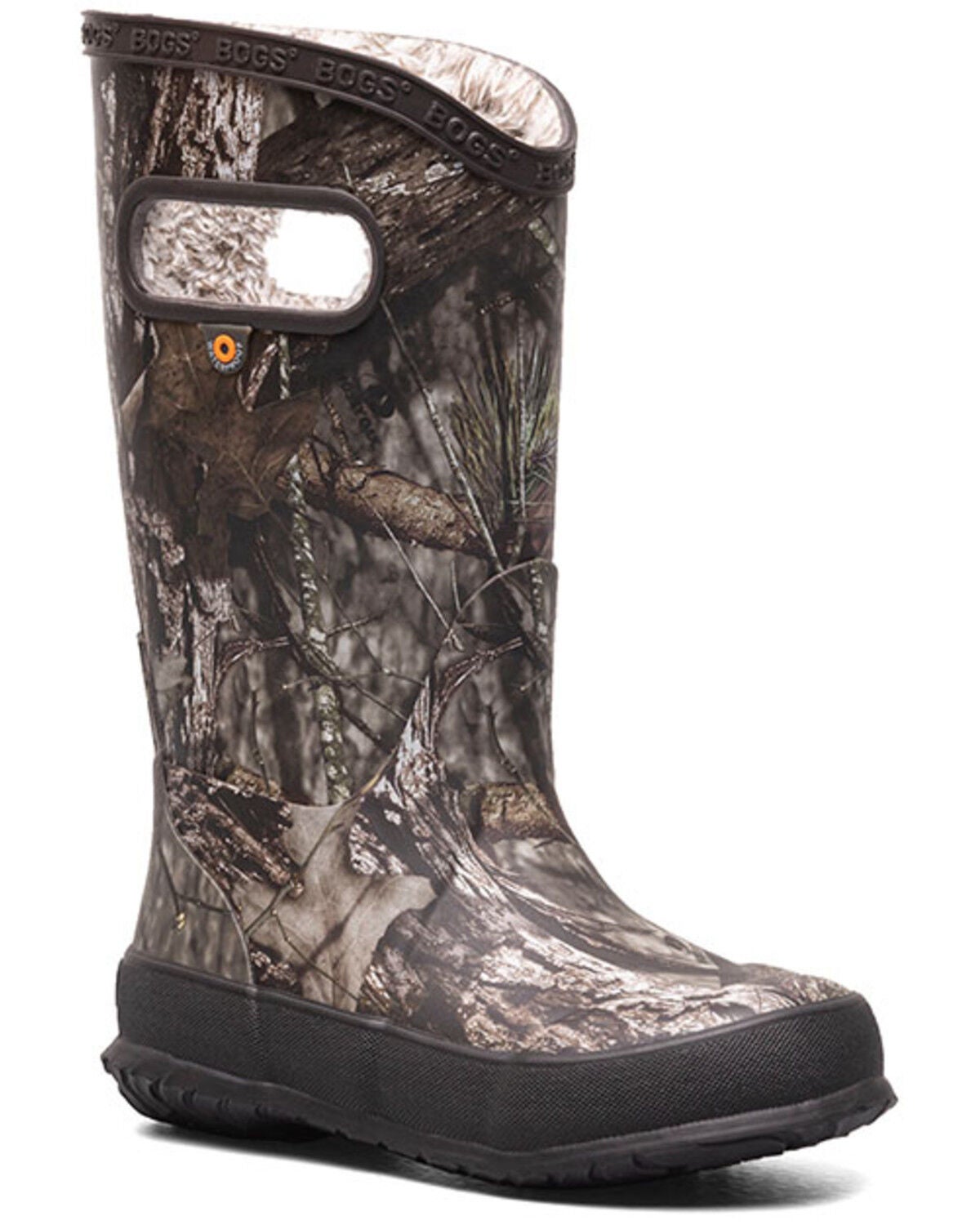 Bogs Boys' Plush Rain Boots - Round Toe, Grey, hi-res