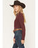 Image #2 - Shyann Women's Solid Long Sleeve Button-Down Stretch Performance Shirt, Brick Red, hi-res