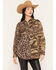 Image #1 - Wrangler Women's Leopard Camo Print Boyfriend Long Sleeve Snap Shirt, Green, hi-res