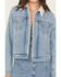 Image #3 - Levi's Women's Original Sherpa Trucker Jacket, Light Wash, hi-res