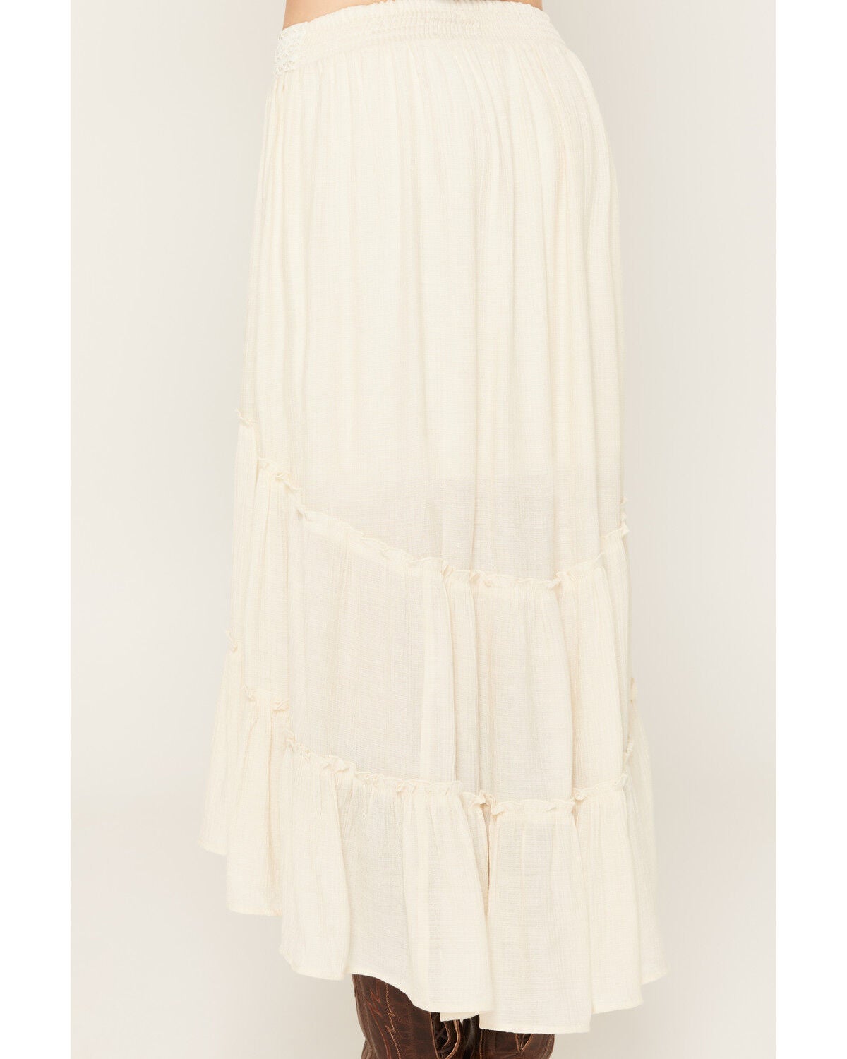 Image #4 - Shyanne Women's Sara High-Low Tiered Midi Skirt, Natural, hi-res