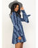 Rock & Roll Denim Women's  Bandana Print Dress, Navy, hi-res