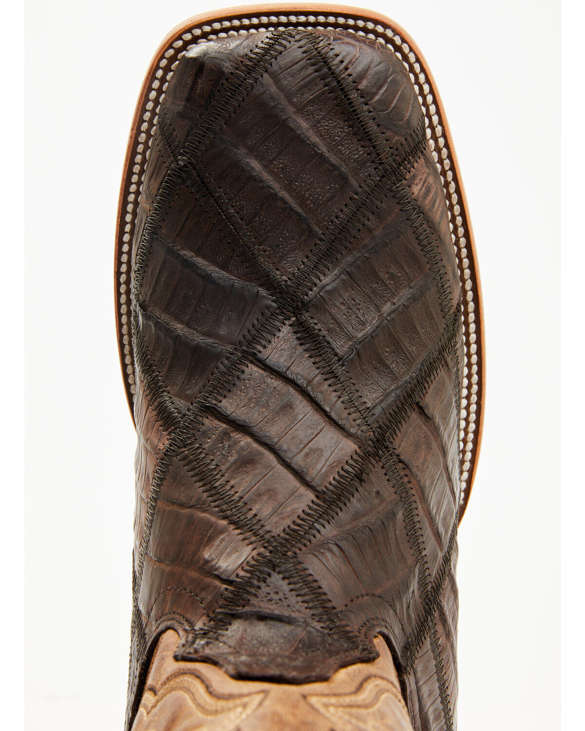 Image #6 - Cody James Men's Exotic Caiman Western Boots - Broad Square Toe, Brown, hi-res