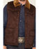 Image #3 - Cody James Men's Arroyo Faux Shearling Sherpa Lined Vest, Pecan, hi-res
