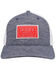 HOOey Men's Doc Logo Patch Soft Mesh Flex Fit Ball Cap , Blue, hi-res