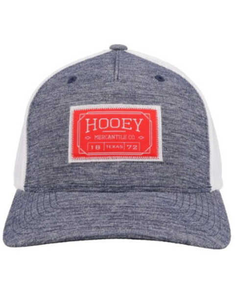 HOOey Men's Doc Logo Patch Soft Mesh Flex Fit Ball Cap , Blue, hi-res