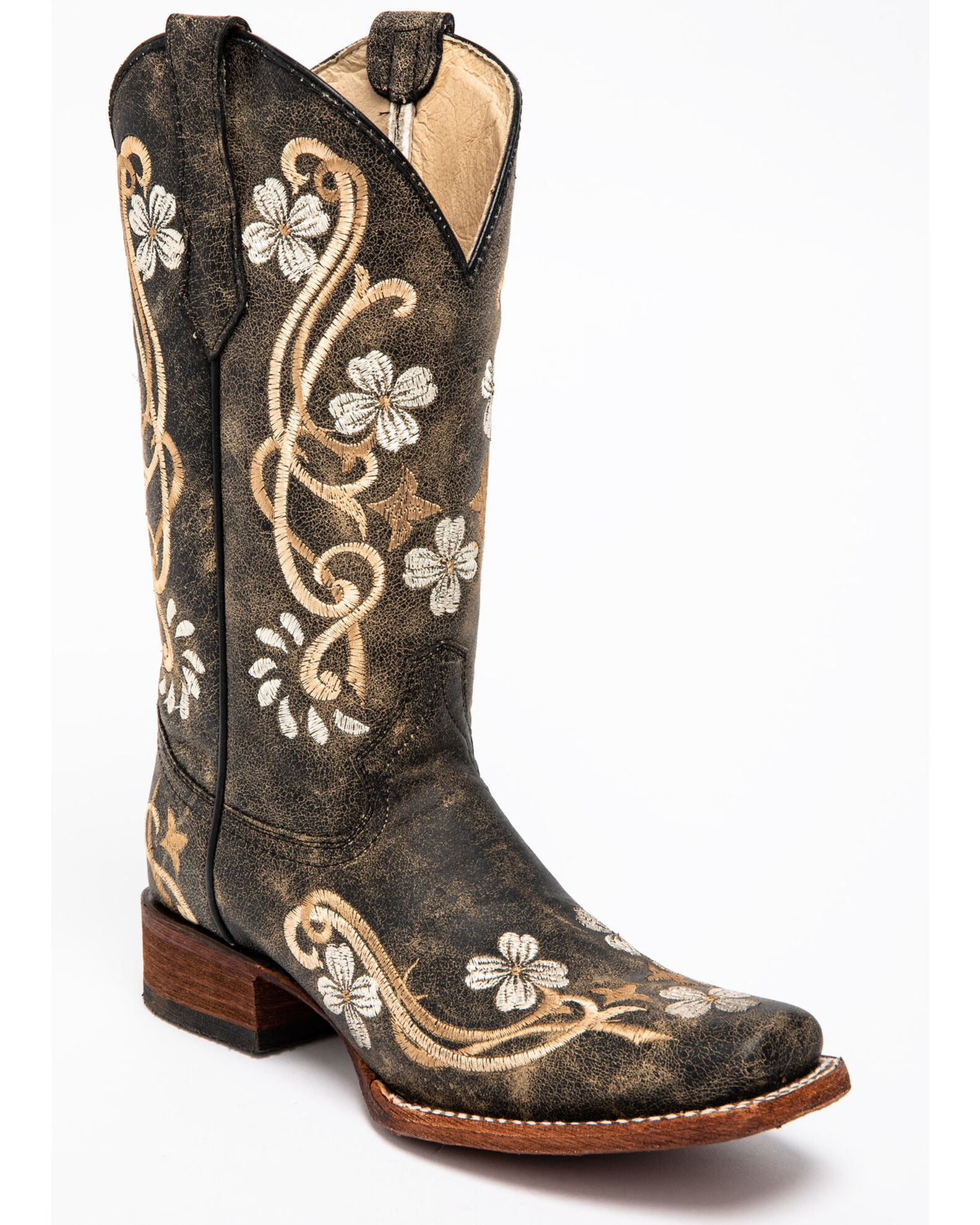 Circle G Floral Women s Leather Western Boots