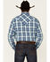 Image #4 - West Made Men's Dobby Plaid Long Sleeve Pearl Snap Western Shirt, , hi-res