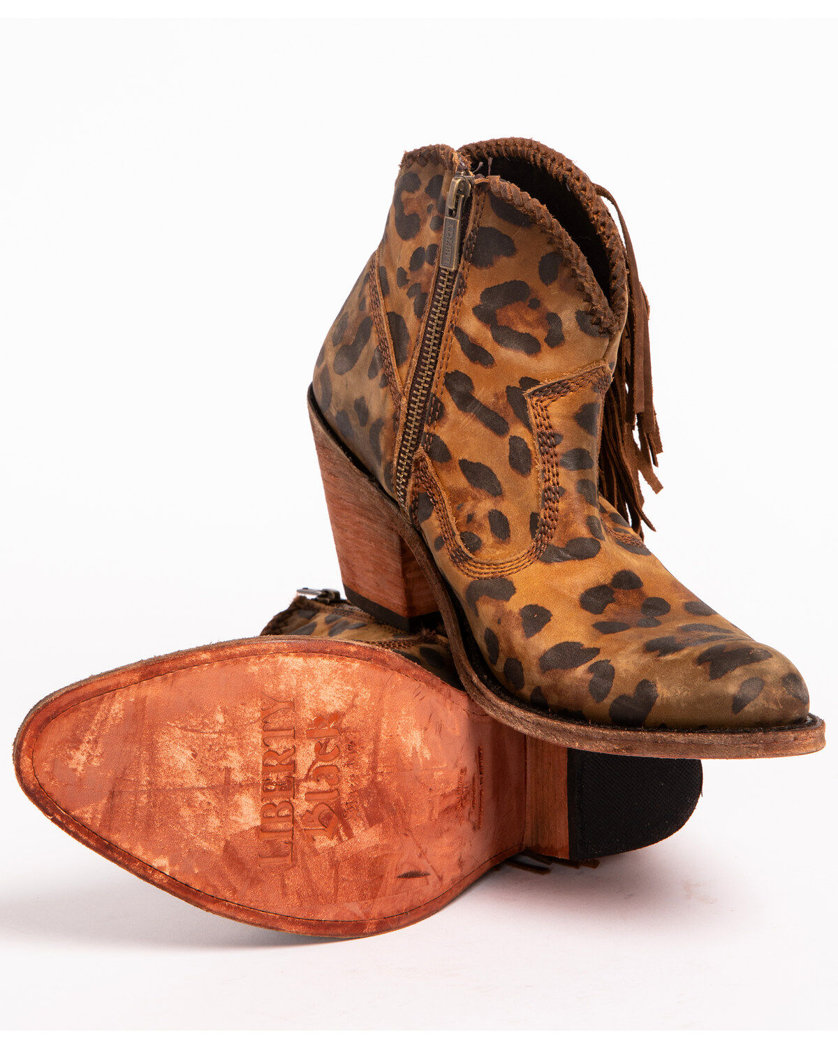 Image #6 - Liberty Black Women's Chita Miel Fringe Booties - Round Toe, Cheetah, hi-res