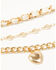 Image #4 - Shyanne Women's Ribbon and Chain Heart Boot Jewelry, Gold, hi-res