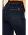 Image #4 - Rock & Roll Denim Women's Dark Wash High Rise Self Belt Wide Leg Stretch Flare Jeans, Dark Wash, hi-res