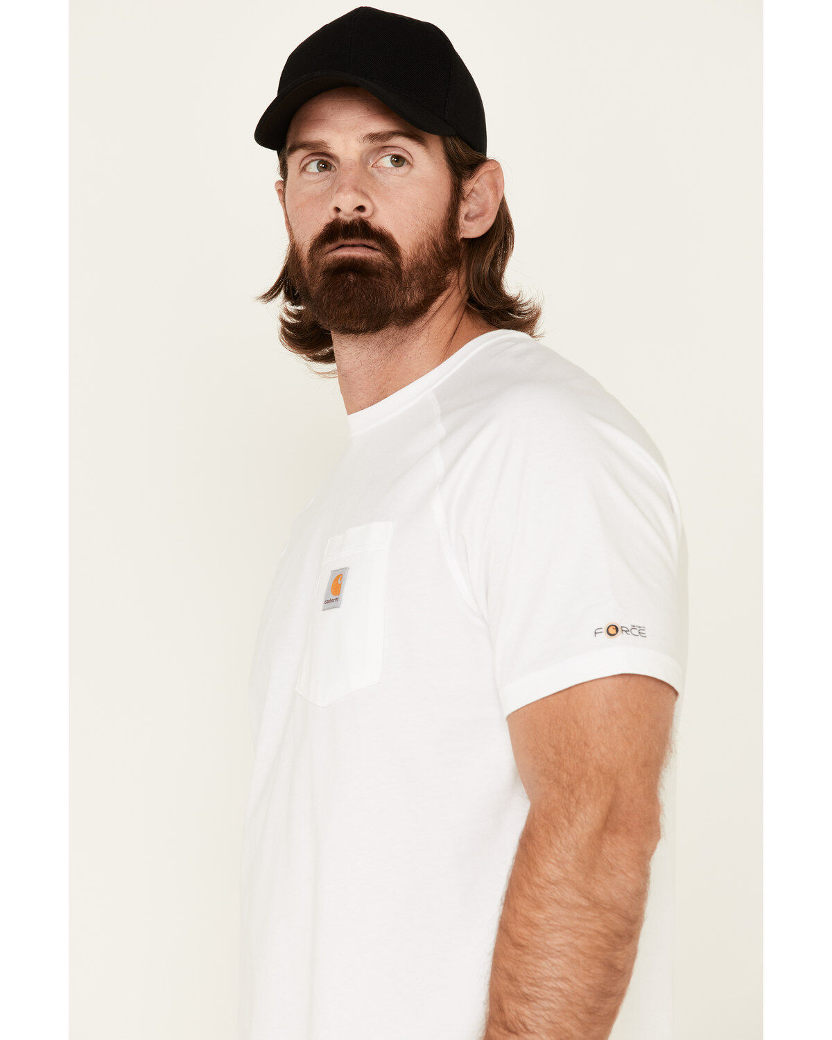 Image #4 - Carhartt Men's White Force Cotton Short Sleeve Work T-Shirt, , hi-res